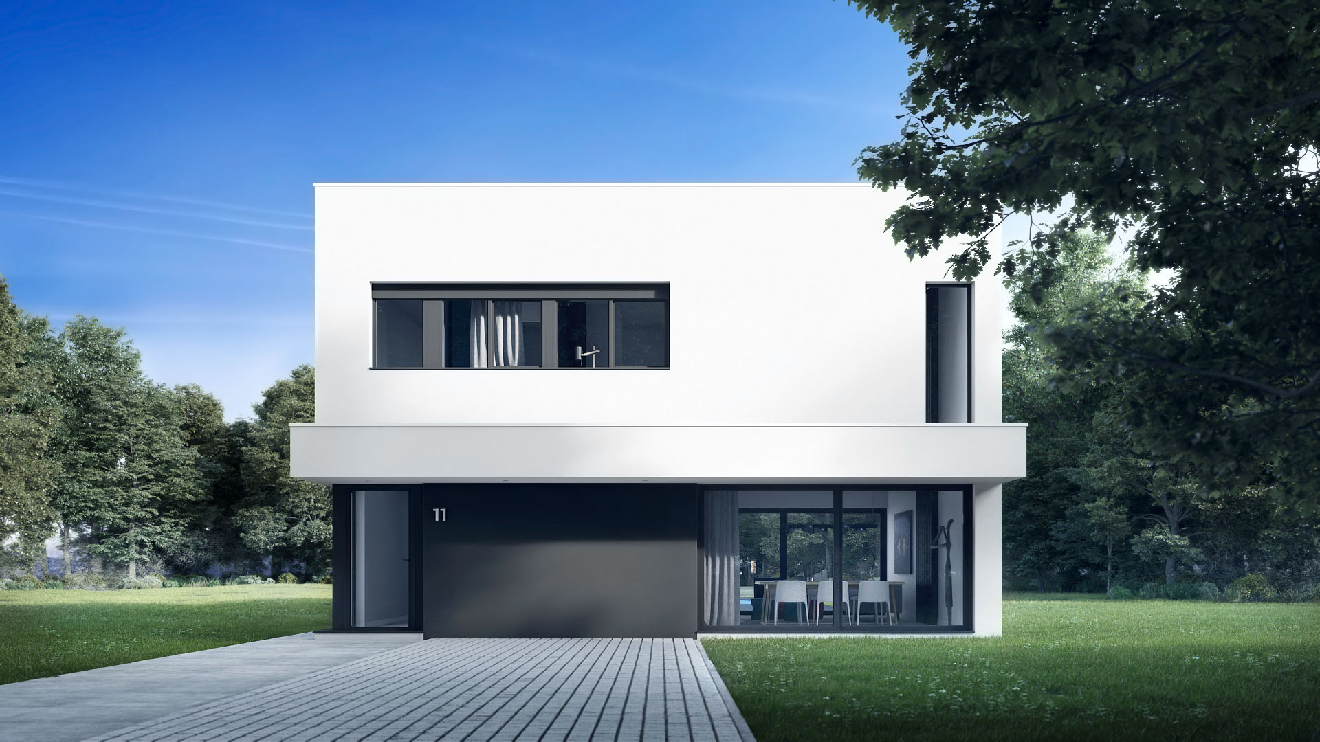 White Modern House Design pedjapetkovic modern  minimal white  house 